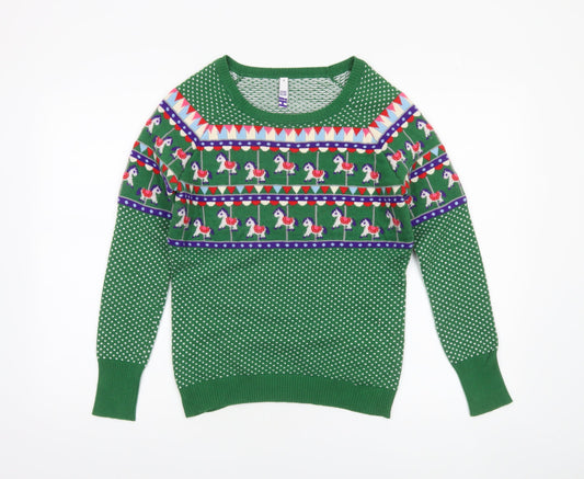 Womens UK Size 8 By Henry Holland Green Pullover Jumper