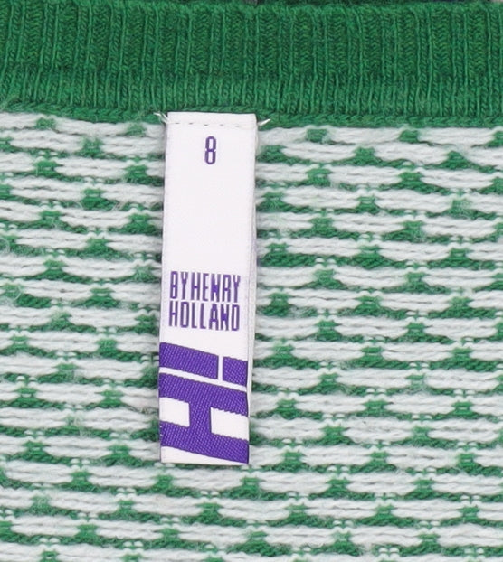 Womens UK Size 8 By Henry Holland Green Pullover Jumper