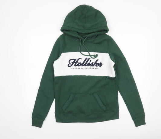 Mens UK Size XS Hollister Green Pullover Hoodie
