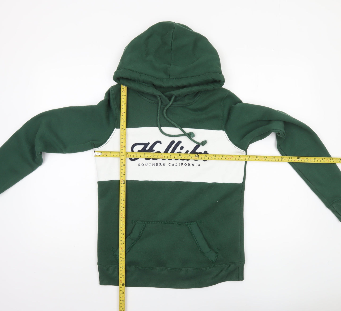 Mens UK Size XS Hollister Green Pullover Hoodie