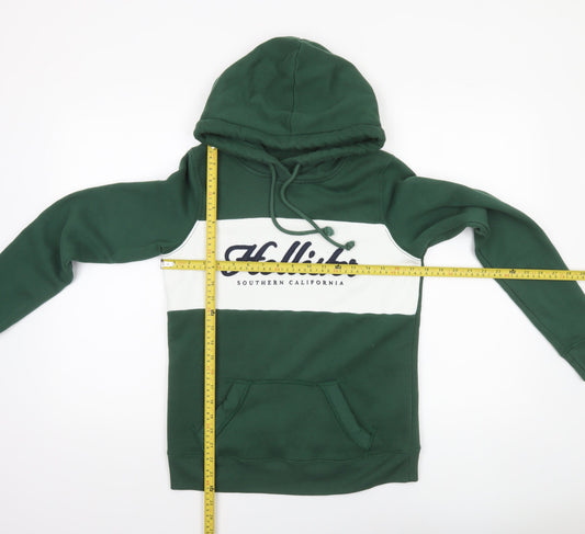 Mens UK Size XS Hollister Green Pullover Hoodie