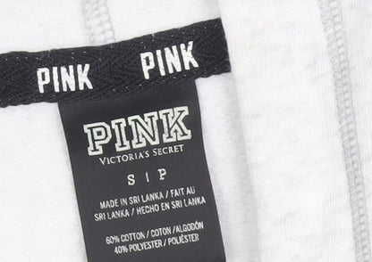 Womens UK Size S Victoria's Secret PINK Grey Full Zip Hoodie