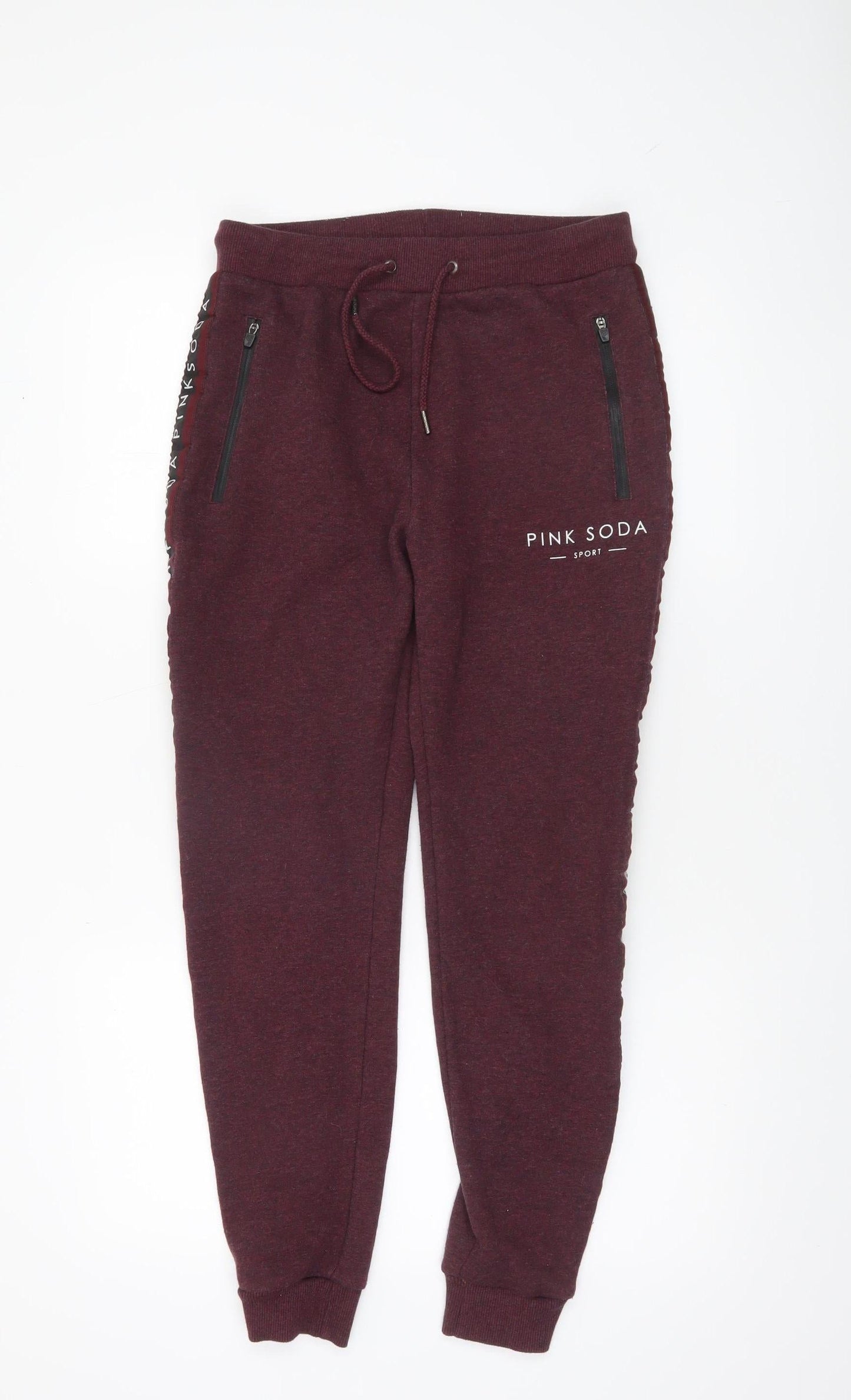 Womens UK Size 8 Pink Soda Sport Regular Fit Jogger Red Trousers