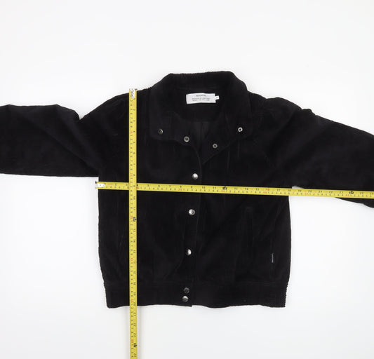Womens UK Size S Dedicated Black Bomber Jacket