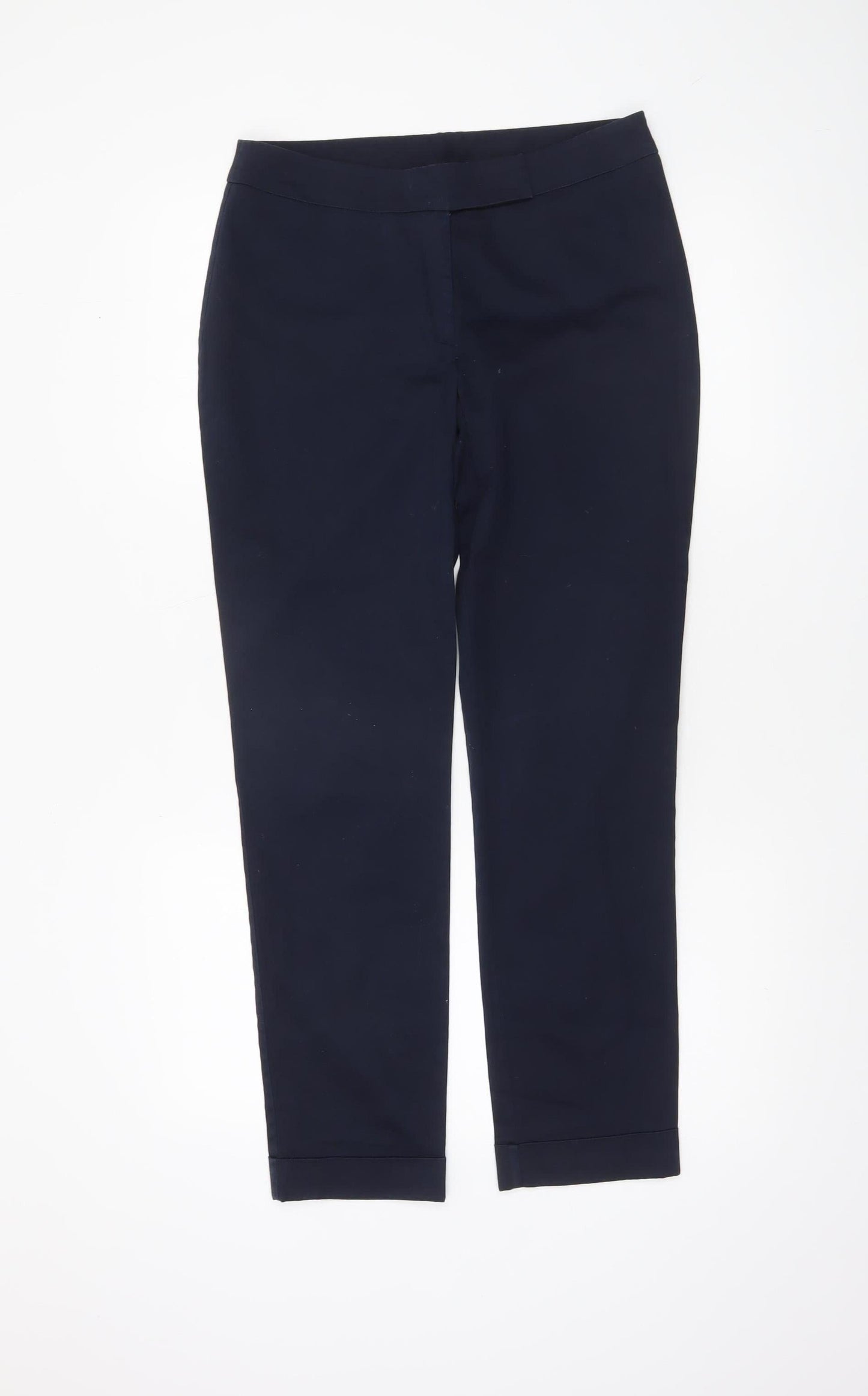 Womens UK Size 10 Dorothy Perkins Slim Fit Cropped Blue Trousers