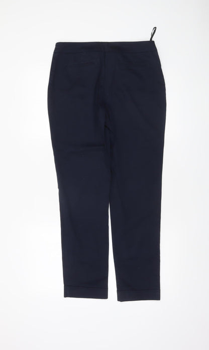 Womens UK Size 10 Dorothy Perkins Slim Fit Cropped Blue Trousers