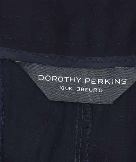 Womens UK Size 10 Dorothy Perkins Slim Fit Cropped Blue Trousers