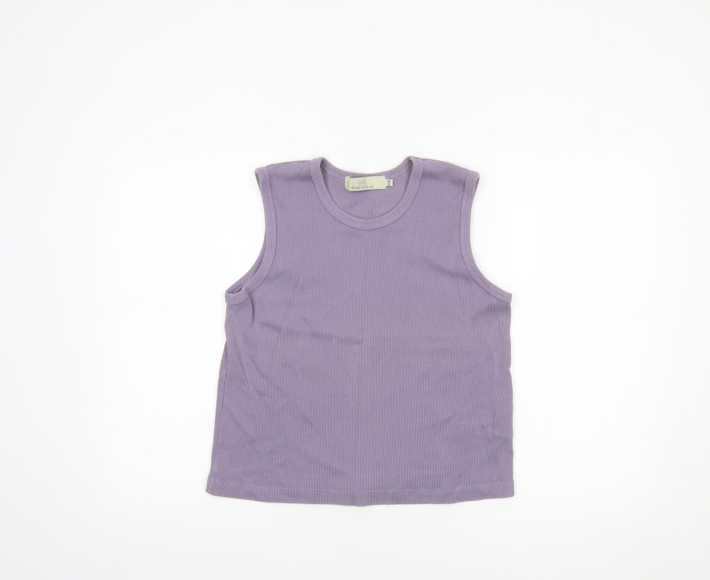 Womens UK Size 14/16 Cotton Traders Purple Basic Tank