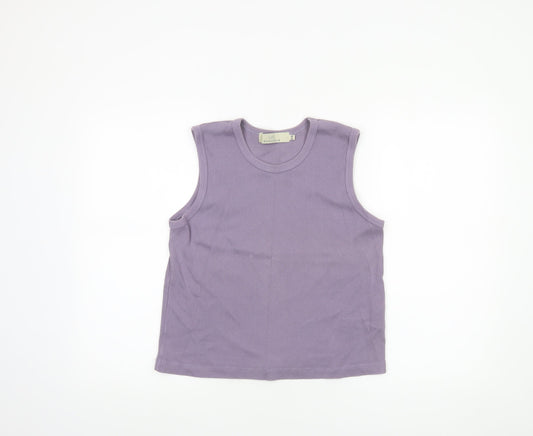 Womens UK Size 14/16 Cotton Traders Purple Basic Tank