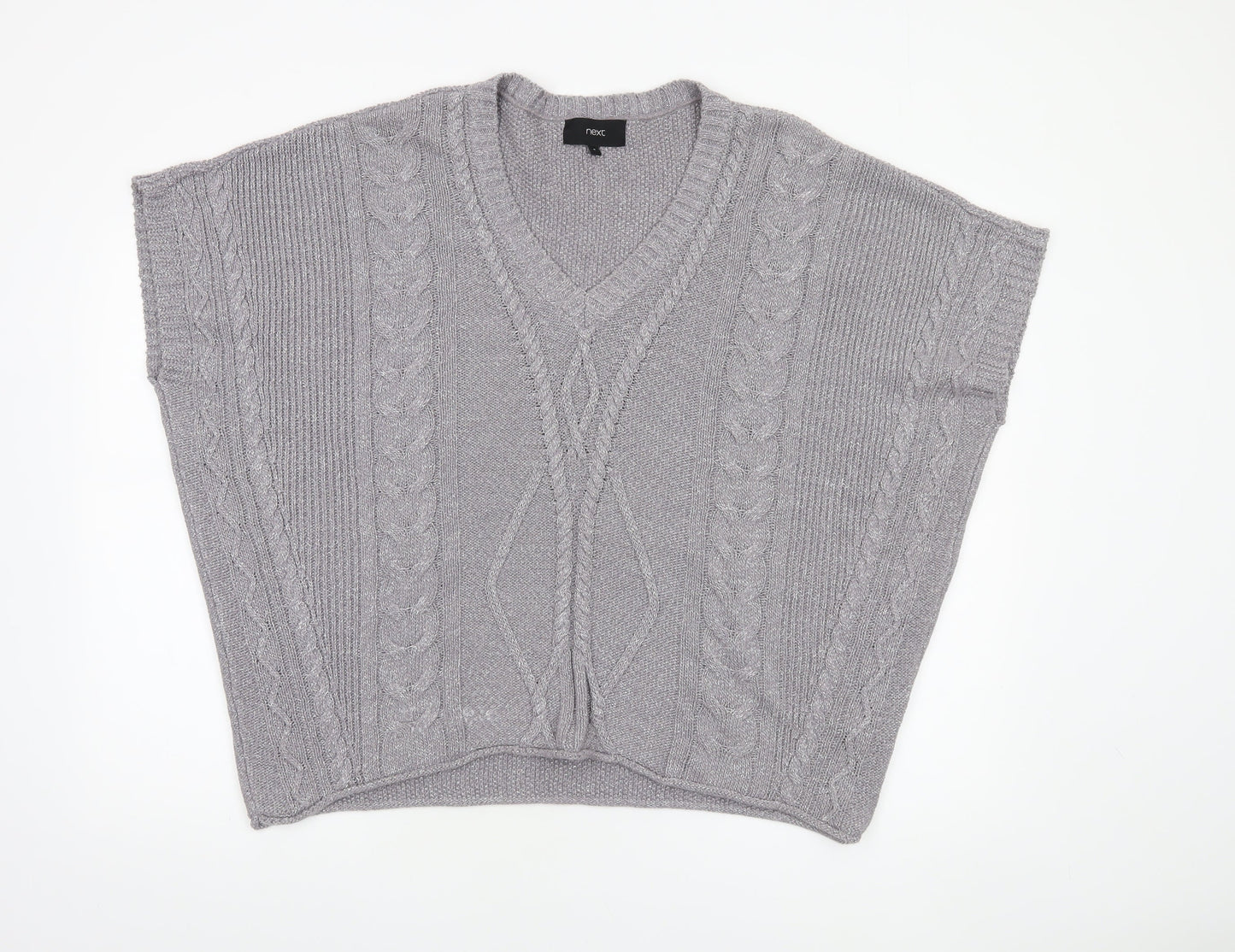 Womens UK Size S NEXT Grey Vest Jumper