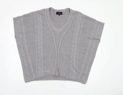 Womens UK Size S NEXT Grey Vest Jumper