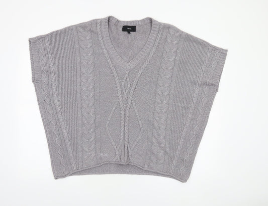 Womens UK Size S NEXT Grey Vest Jumper