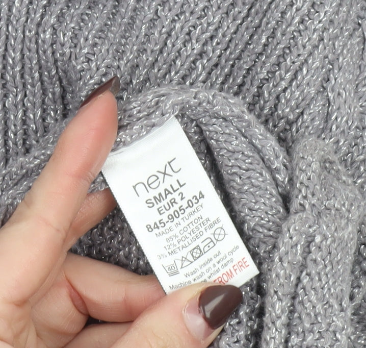 Womens UK Size S NEXT Grey Vest Jumper