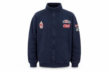 Mens UK Size L Defined Retro Blue DrivingMotorcycleRacing Casual