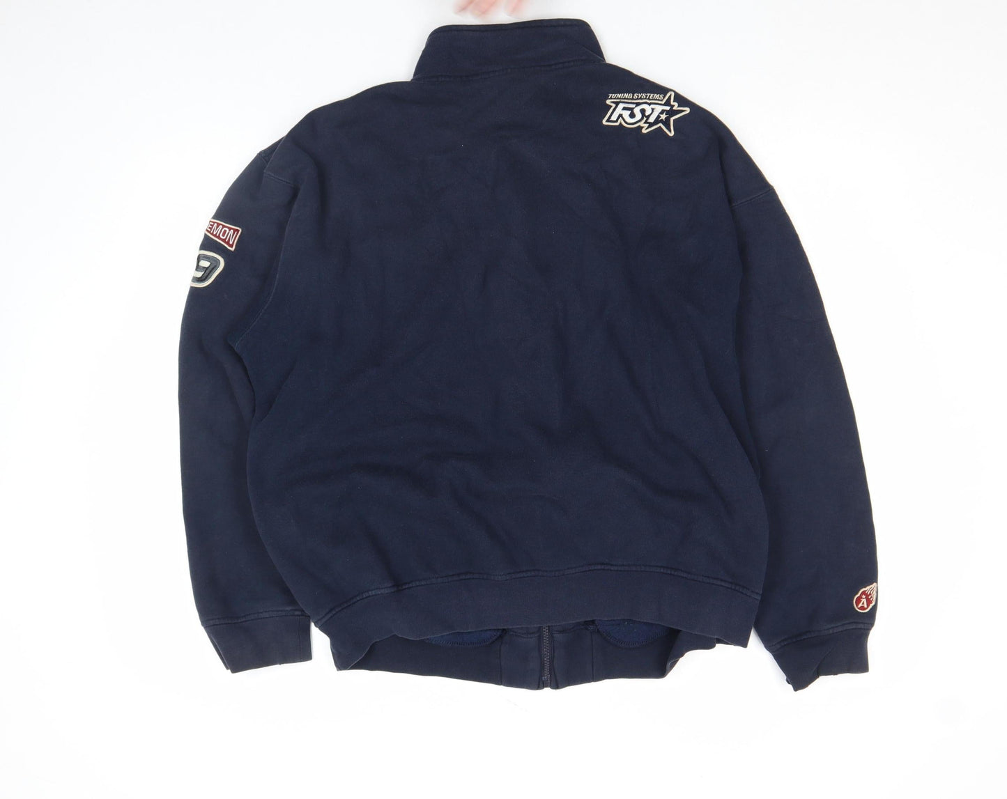Mens UK Size L Defined Retro Blue DrivingMotorcycleRacing Casual
