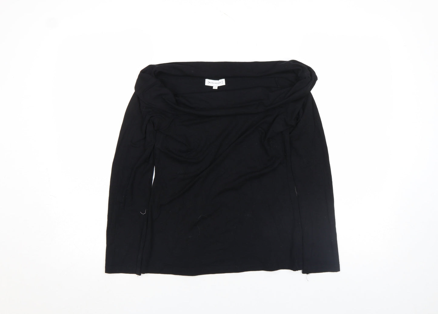 Womens UK Size 10 Warehouse Black Basic Blouse