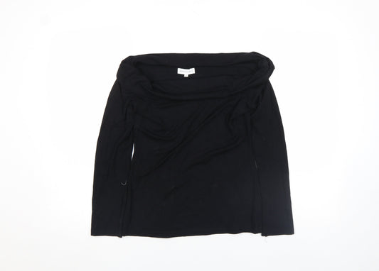 Womens UK Size 10 Warehouse Black Basic Blouse