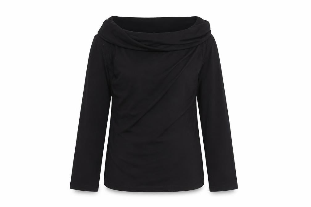 Womens UK Size 10 Warehouse Black Basic Blouse