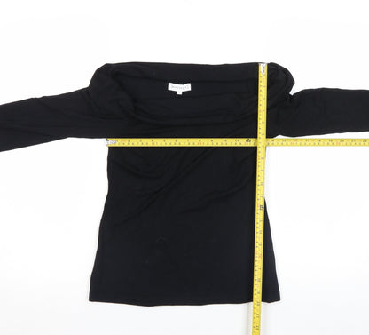 Womens UK Size 10 Warehouse Black Basic Blouse
