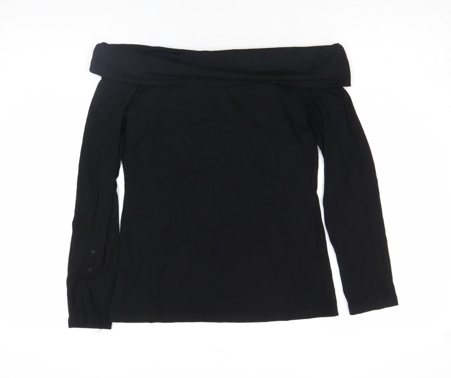 Womens UK Size 10 Warehouse Black Basic Blouse