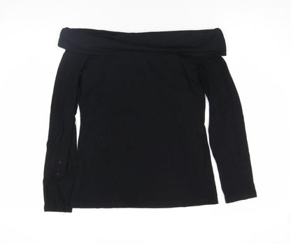 Womens UK Size 10 Warehouse Black Basic Blouse
