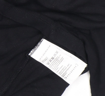 Womens UK Size 10 Warehouse Black Basic Blouse