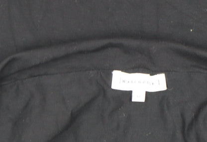 Womens UK Size 10 Warehouse Black Basic Blouse