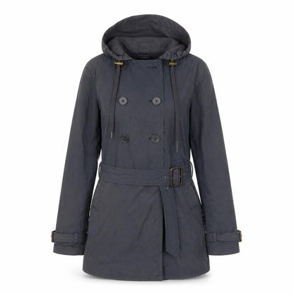 Womens UK Size 8 FatFace Blue Trench Coat
