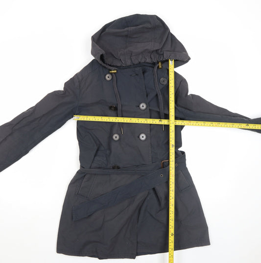 Womens UK Size 8 FatFace Blue Trench Coat