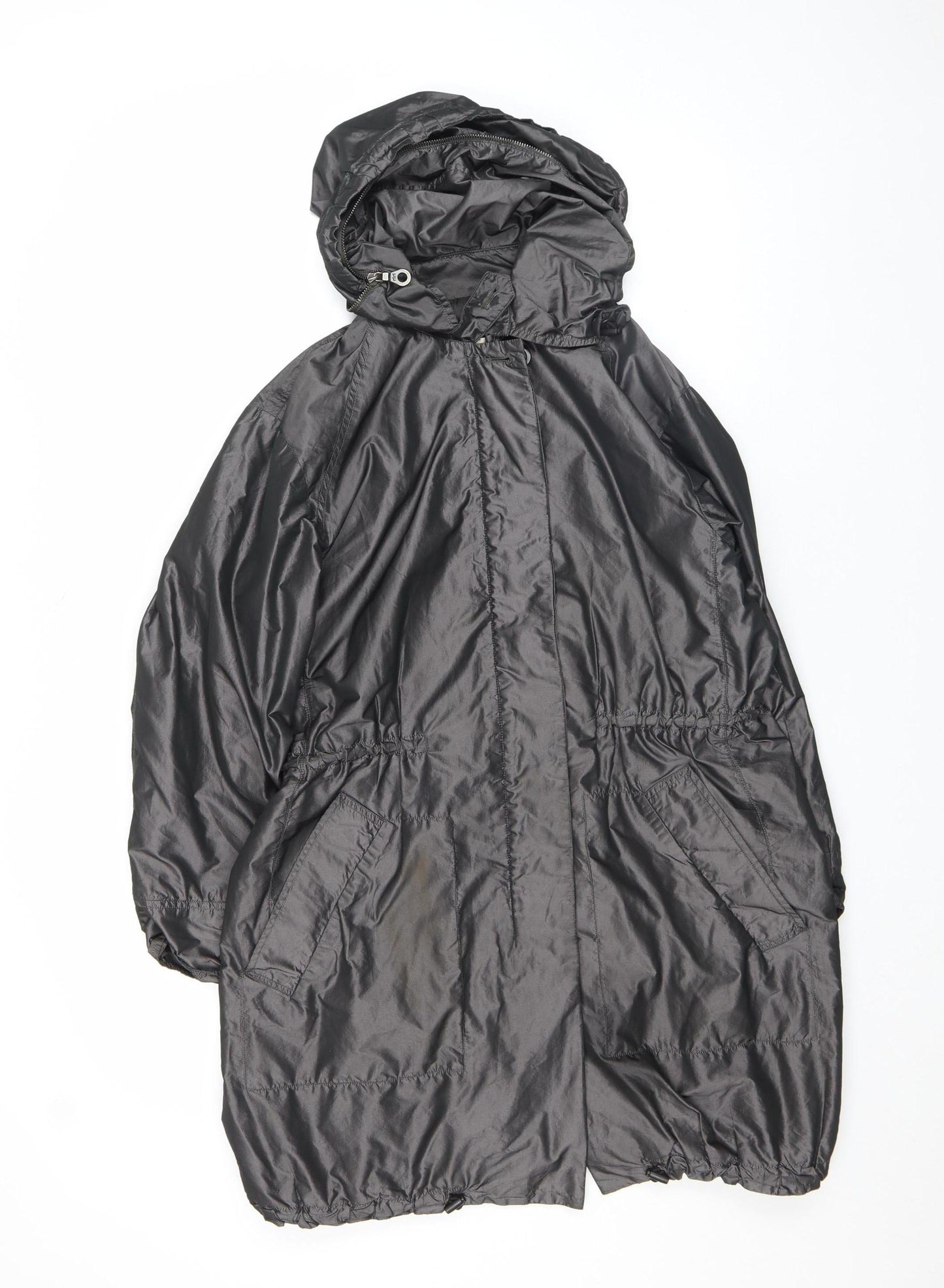 Womens UK Size 12 Jigsaw Black Parka Coat