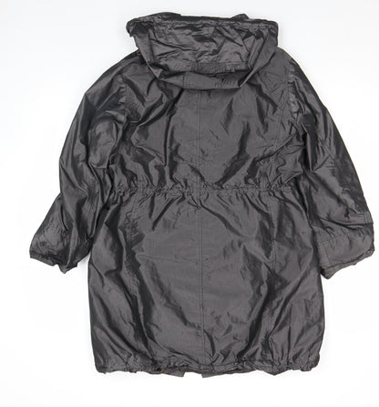 Womens UK Size 12 Jigsaw Black Parka Coat