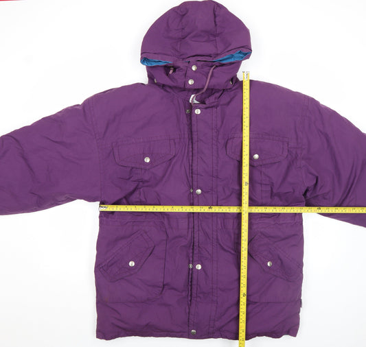 Womens UK Size L Swan Purple Puffer Jacket