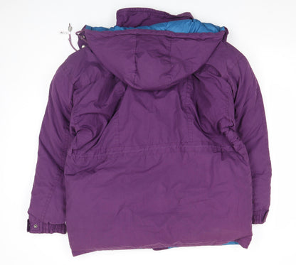 Womens UK Size L Swan Purple Puffer Jacket
