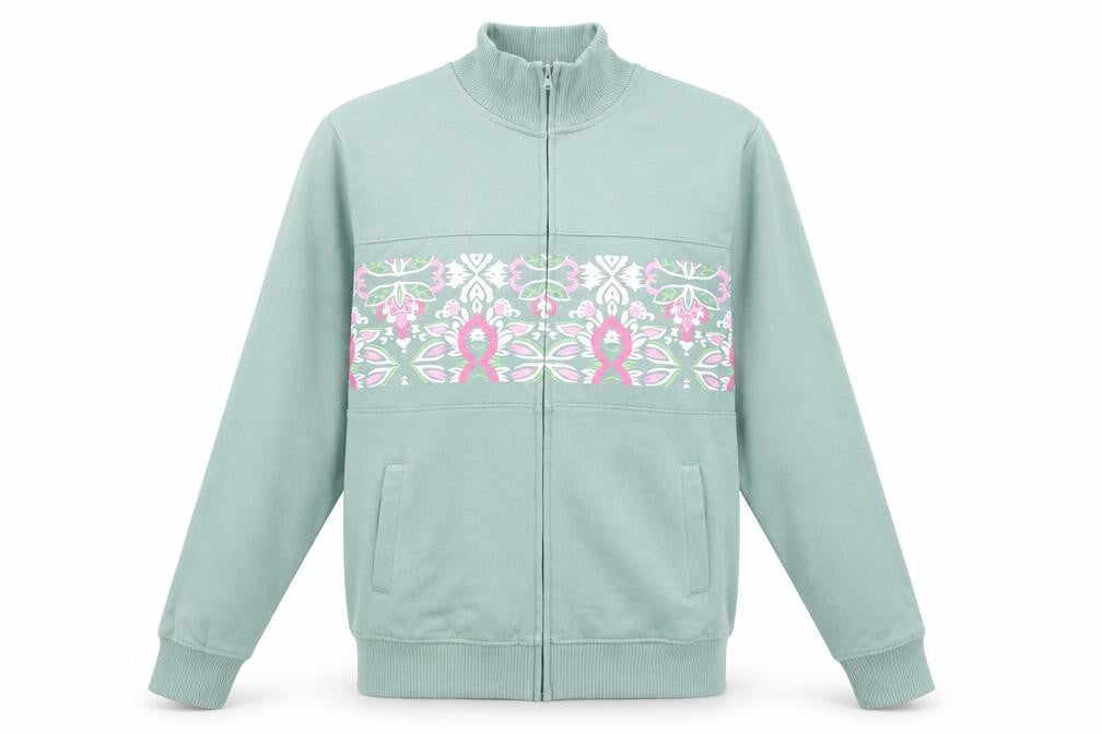 Womens UK Size 10 Amber Green Full Zip Sweatshirt