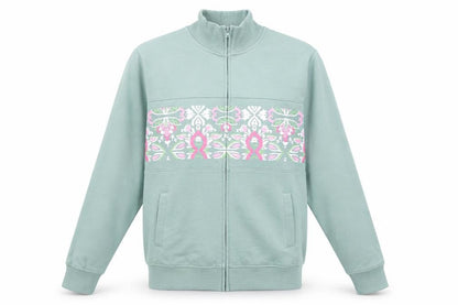 Womens UK Size 10 Amber Green Full Zip Sweatshirt
