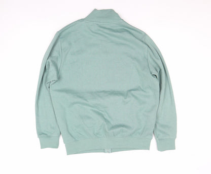 Womens UK Size 10 Amber Green Full Zip Sweatshirt