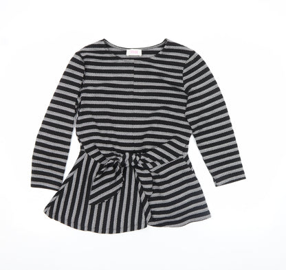Womens UK Size XS Savida Black Tunic Blouse