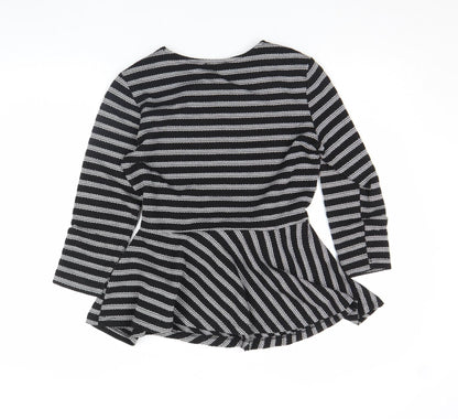 Womens UK Size XS Savida Black Tunic Blouse