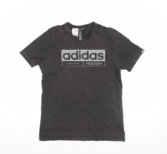 Womens UK Size 14 adidas Black Basic T-Shirt