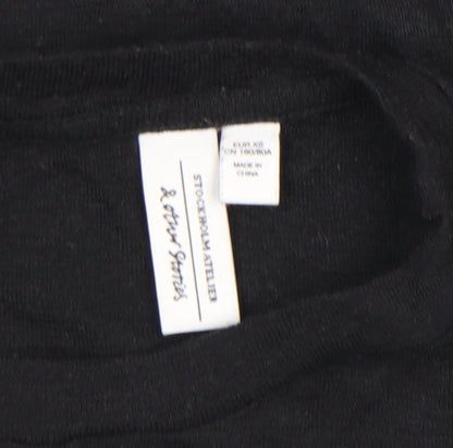 Womens UK Size XS & Other Stories Black Basic T-Shirt