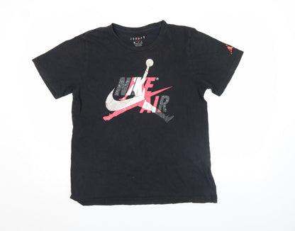 Jordan Boys Black Nike Air Graphic T-Shirt 13-15 Years XL Short Sleeve