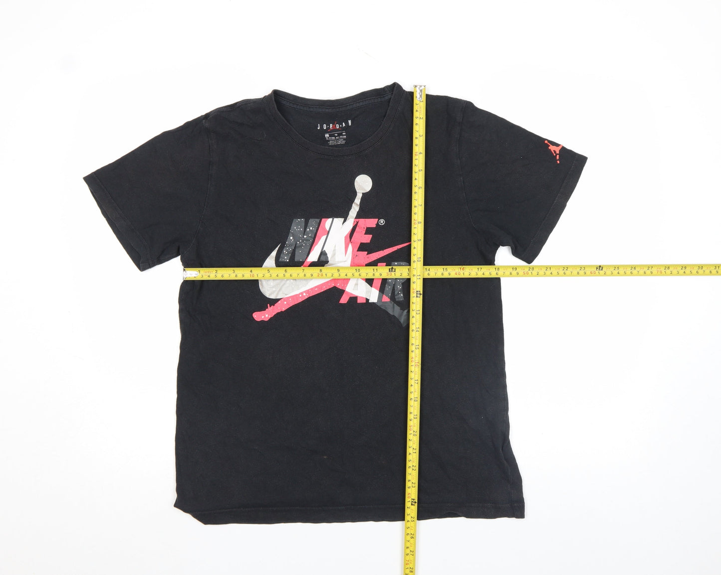 Jordan Boys Black Nike Air Graphic T-Shirt 13-15 Years XL Short Sleeve