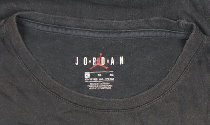 Jordan Boys Black Nike Air Graphic T-Shirt 13-15 Years XL Short Sleeve