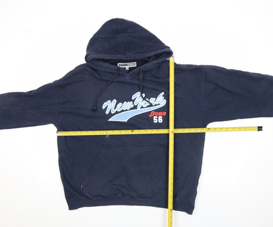 Mens UK Size M Penn Sports Blue Pullover Hoodie