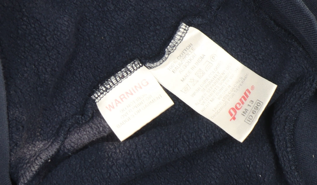 Mens UK Size M Penn Sports Blue Pullover Hoodie