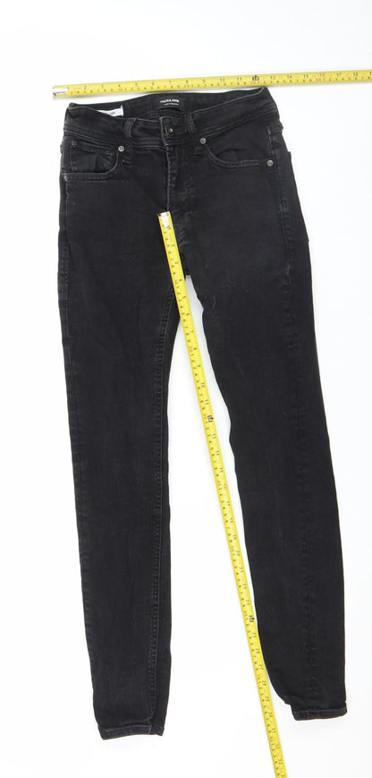 Mens UK Size S JACK & JONES Slim Fit Skinny Black Jeans