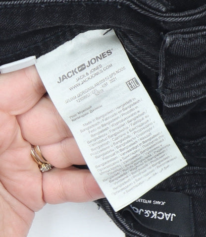 Mens UK Size S JACK & JONES Slim Fit Skinny Black Jeans