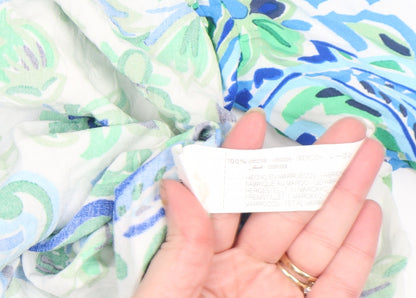 Womens UK Size XS Zara Multicoloured Basic Button-Up