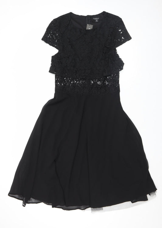 Womens UK Size 10 Boohoo Fit & Flare Dress