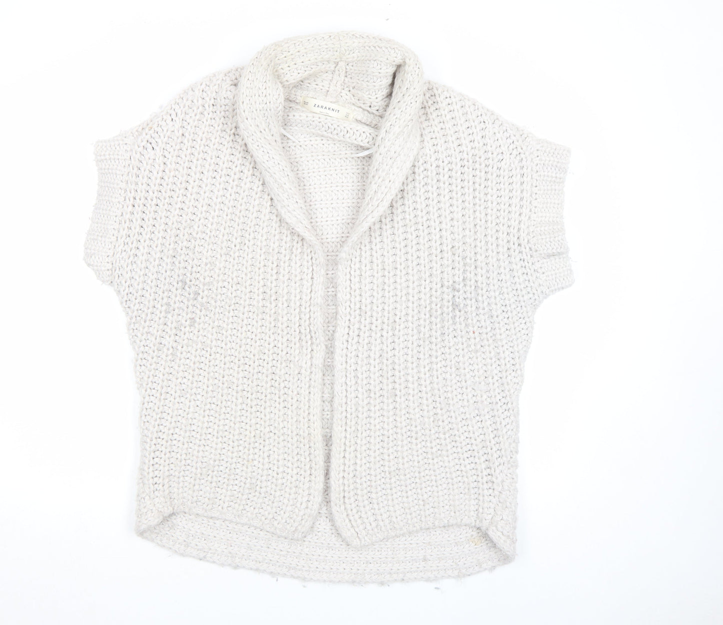 Womens UK Size M Zara Ivory Cardigan Jumper